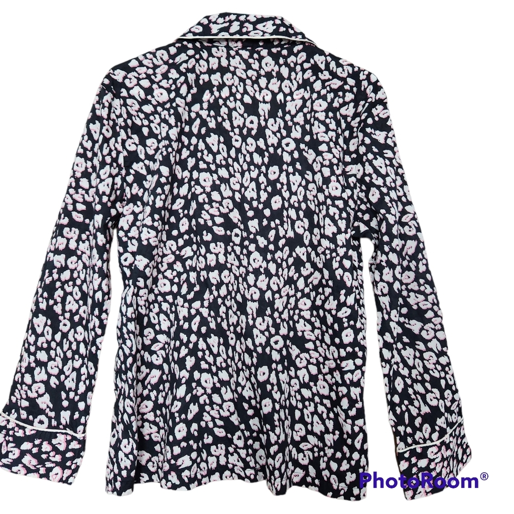 Victoria's Secret Animal Print Pink, Black, White Button-Up Night-Shirt  M - Picture 4 of 7